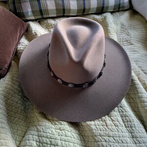 Stetson hat, American buffalo collection, 7 1/8, NWOT,  custom, vintage hat band